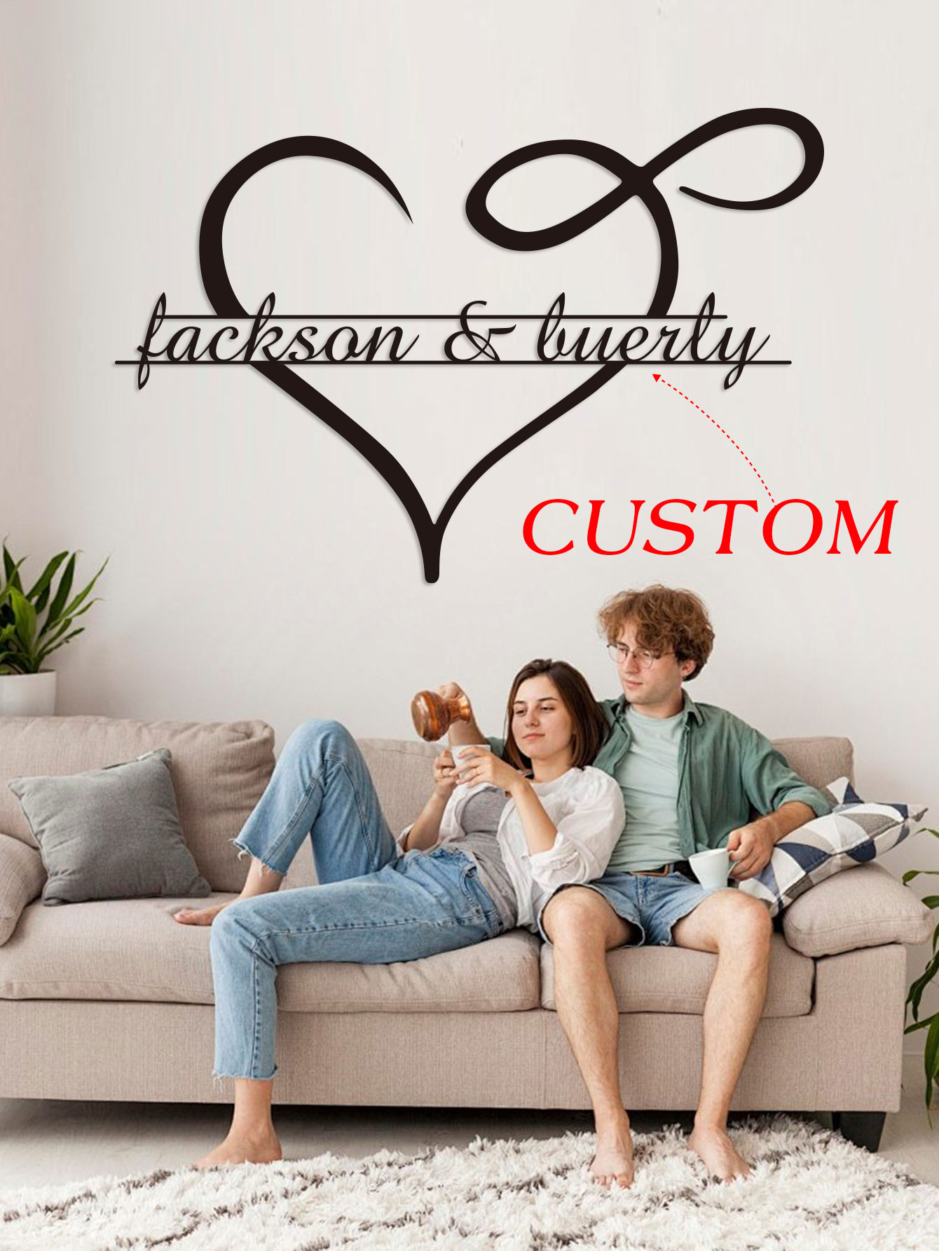 Home Decor Lovely Home - 맞춤형 재사용 가능한 미리 붙인 금속