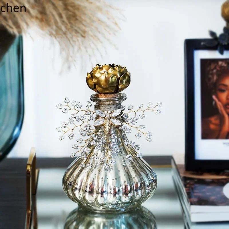 Home Decor Glass - 홈 레트로 빈티지 유리 비즈 향수병