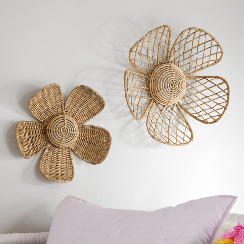Home Decor Za - INS 북유럽 짠 등나무 꽃 벽