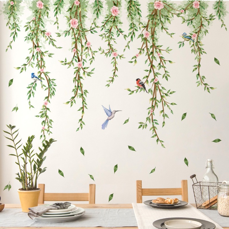 가지 꽃 새 유리 스티커 거실 창 테마 장식 벽 스티커 - Home Decor Window Blinds 리뷰 및 가격