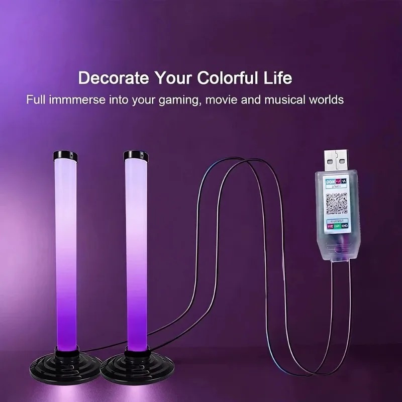 RGB LED 라이트 바 USB 전원, 블루투스 앱 원 - Home Decor Tv 리뷰 및 가격