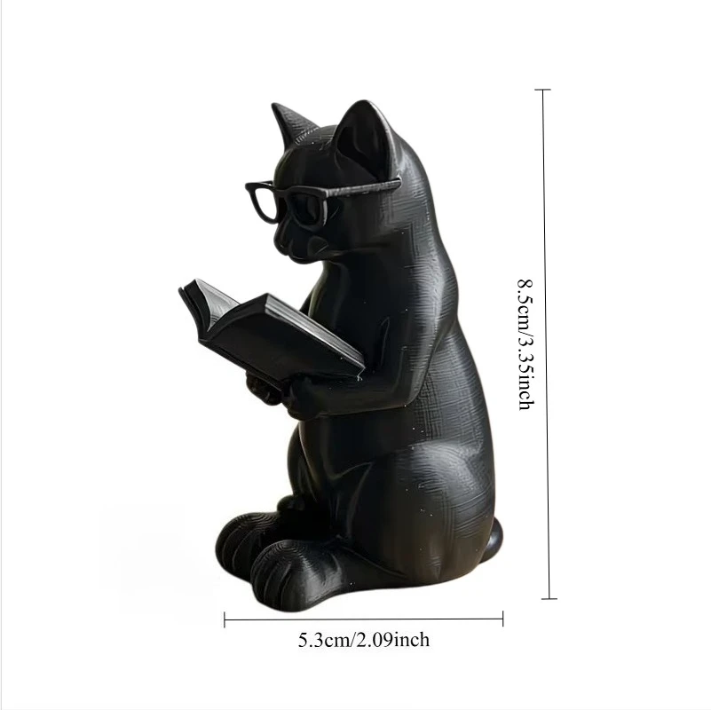 2026년 최신 3D 프린팅 독서하는 고양이 피규어 안 - Home Decor Catalog 리뷰 및 가격