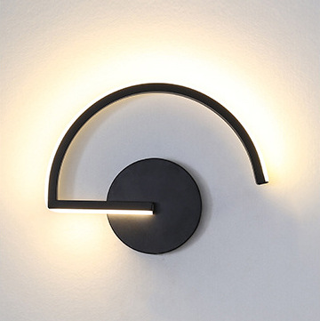 현대적인 북유럽 LED 벽등, 미니멀리스트 블랙 기하학 - Home Decor Glass 리뷰 및 가격