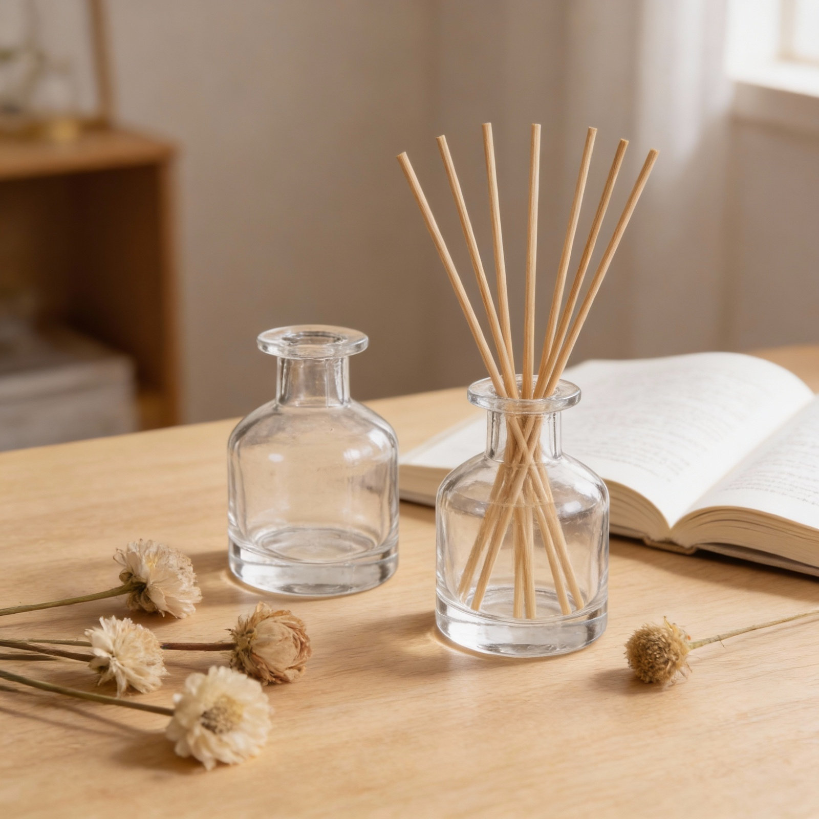 2Pcs 유리 디퓨저 병 원통형 디자인 아로마테라피 홈 - Home Decor Glass 리뷰 및 가격