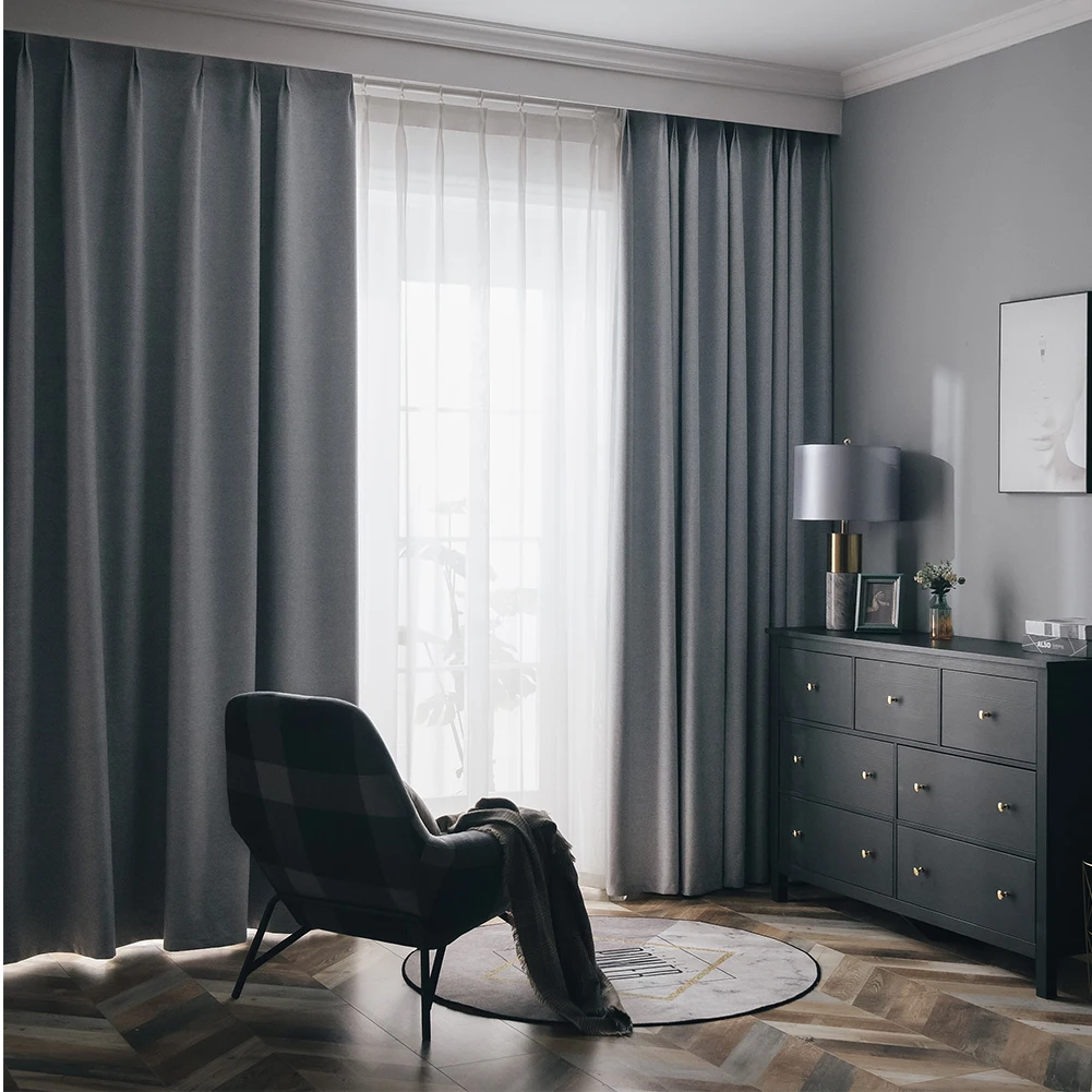 100% 블랙 아웃 커튼 거실 용 창 침실 커튼 높은  - Home Decor Window Blinds 리뷰 및 가격